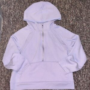 Light Purple Hoodie with Half-Zip